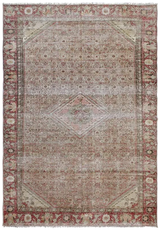 Vintage Mishan Malayer Handwoven Tribal Rug, J69268