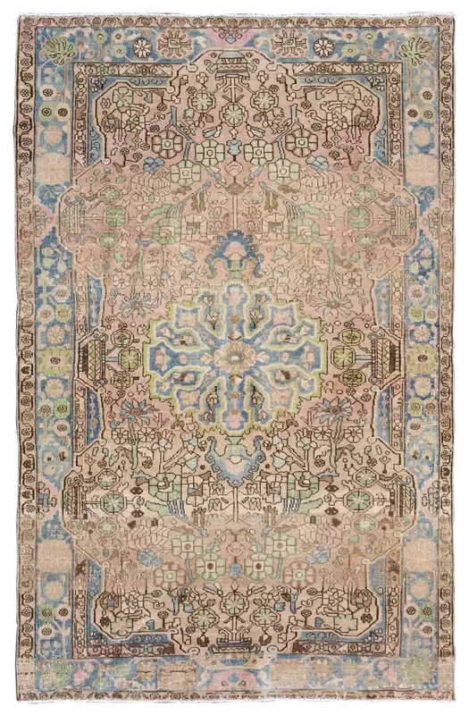 Vintage Nahaband Handwoven Transitional Rug, J63003