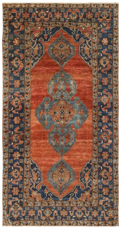 Vintage Oushak Handwoven Tribal Rug, J76726