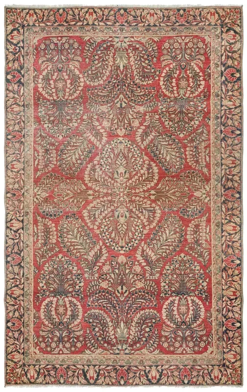 Vintage Sarouk Handwoven Traditional Rug, J73353
