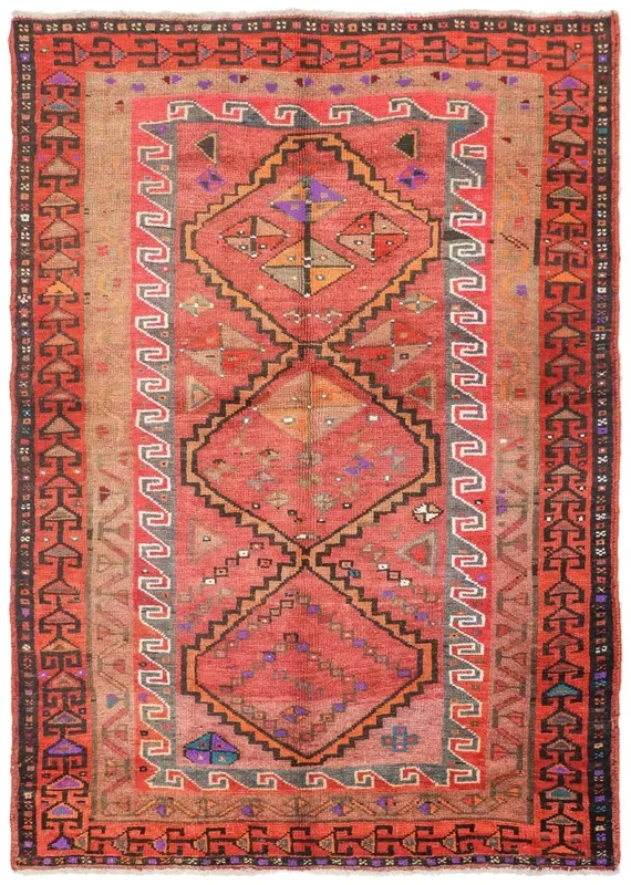 Vintage Shiraz Handwoven Tribal Rug, J75049