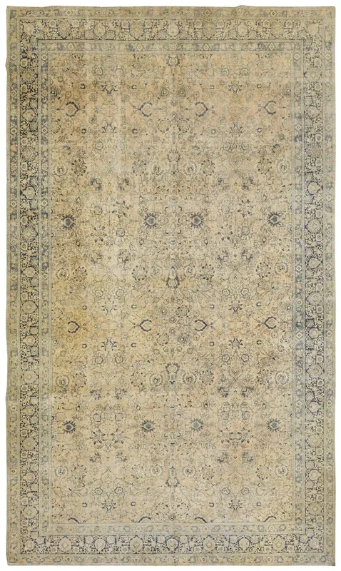 Vintage Tabriz Handwoven Traditional Rug, J74038