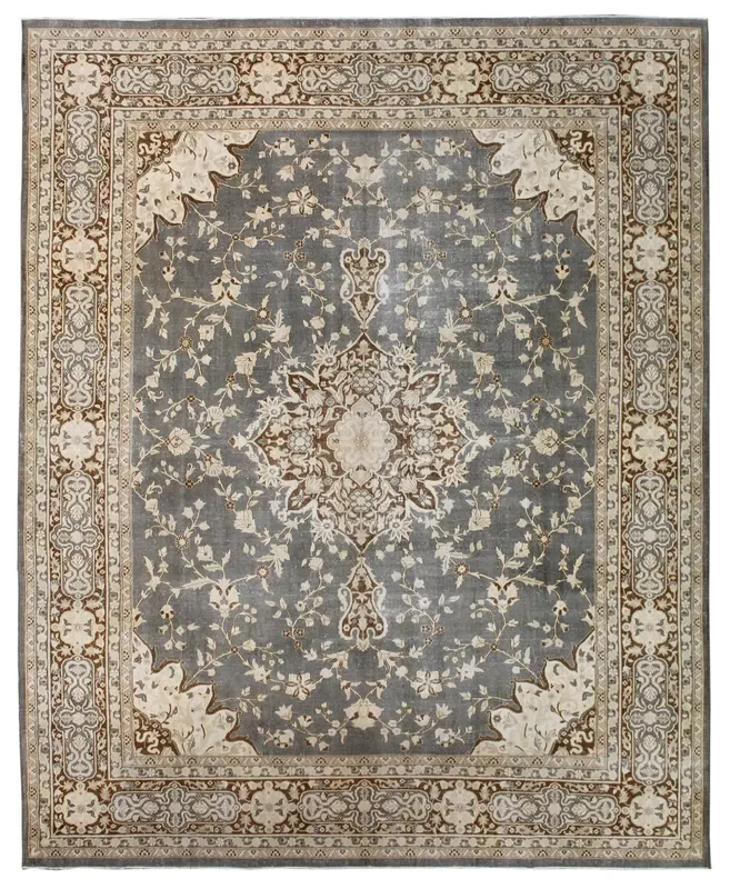 Vintage Tabriz Handwoven Transitional Rug, J62988