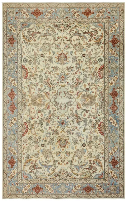 Vintage Tabriz Handwoven Transitional Rug, J70605