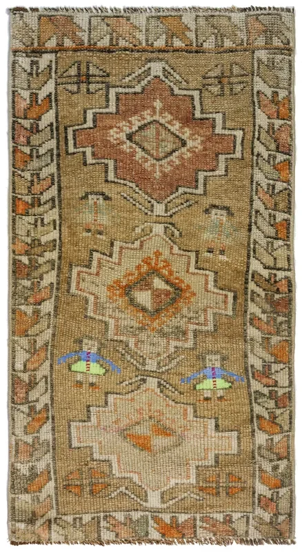 Vintage Yastik Handwoven Tribal Rug, J70912