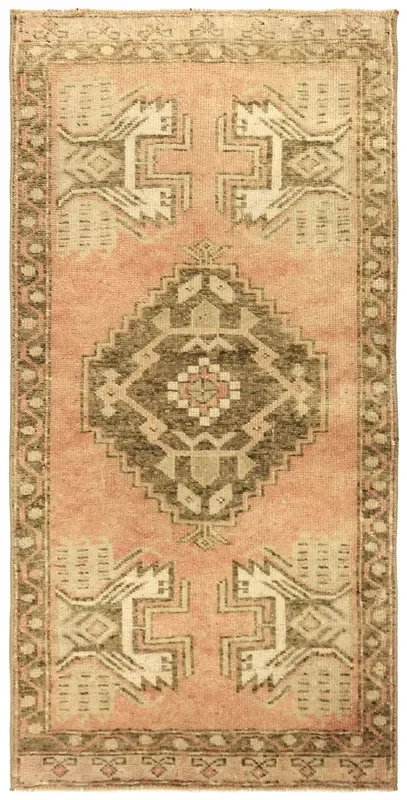 Vintage Yastik Handwoven Tribal Rug, J77659