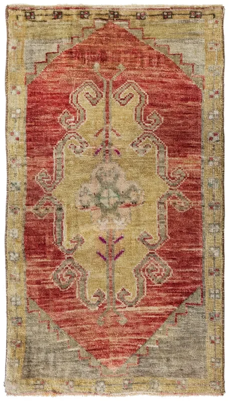 Vintage Yastik Handwoven Tribal Rug, J79394
