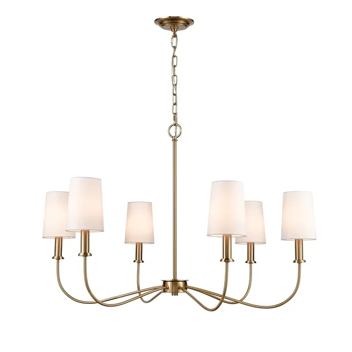 West Point 6-Light Gold Farmhouse Chandelier