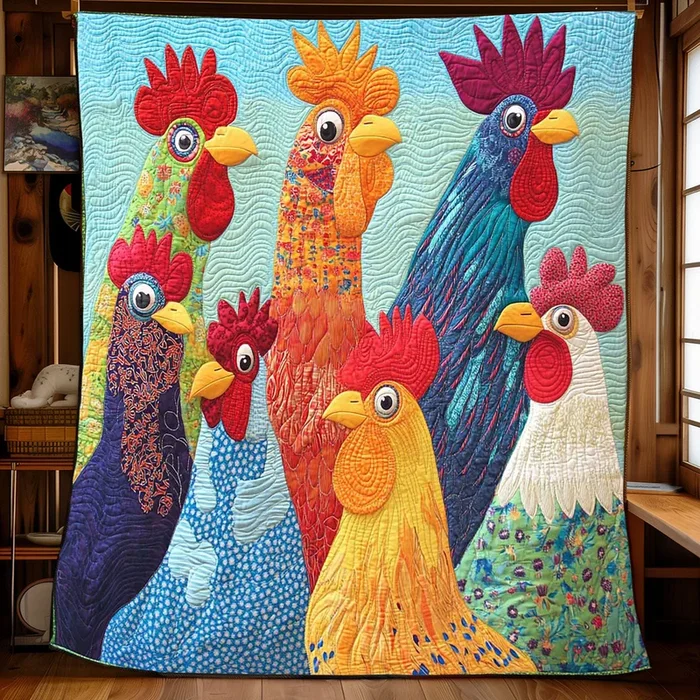 Whimsical Chicken WP1302013CL Quilt