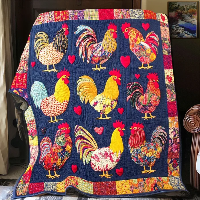 Whimsical Rooster WP0802041CL Quilt