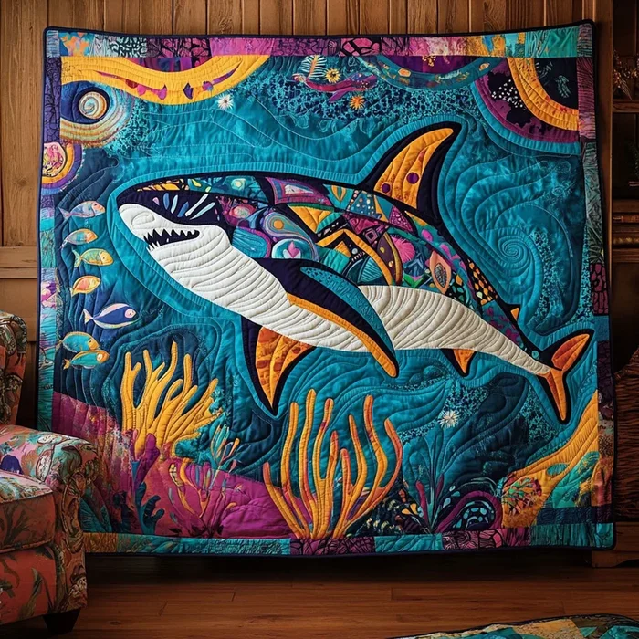 Whimsical Shark WJ1405006CL Quilt