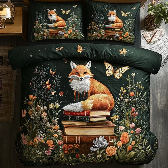Whimsy Fox Garden WN0807098CL Duvet Cover Set