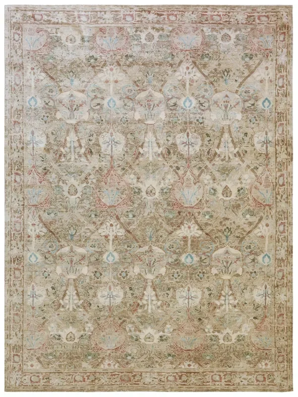 William Morris Handwoven Traditional Rug, J75788