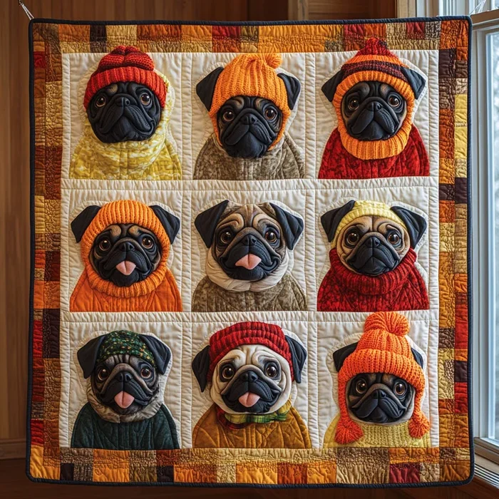 Winter Pug CP2709078CL Quilt