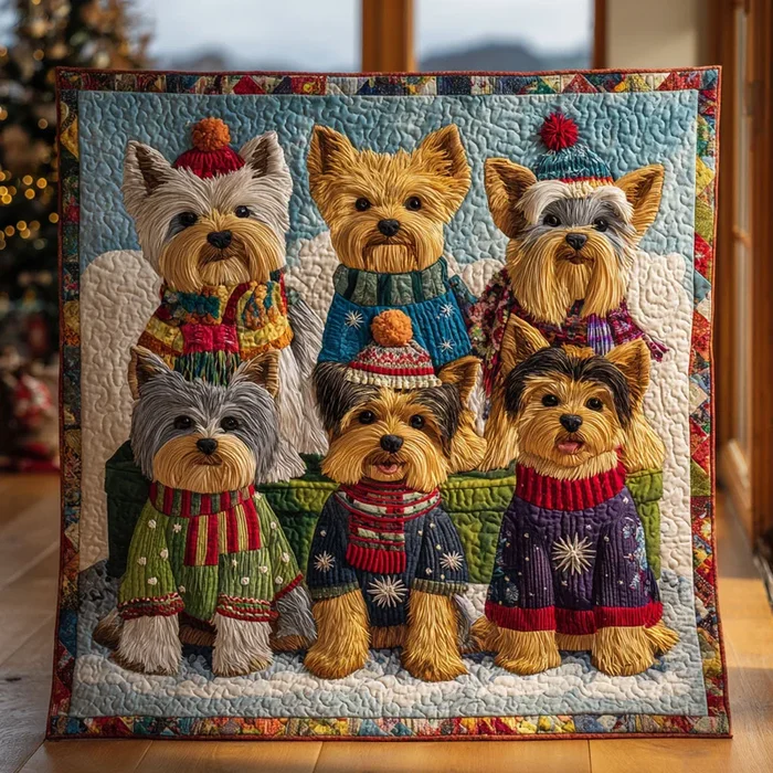 Winter Yorkie CW2110019CL Quilt